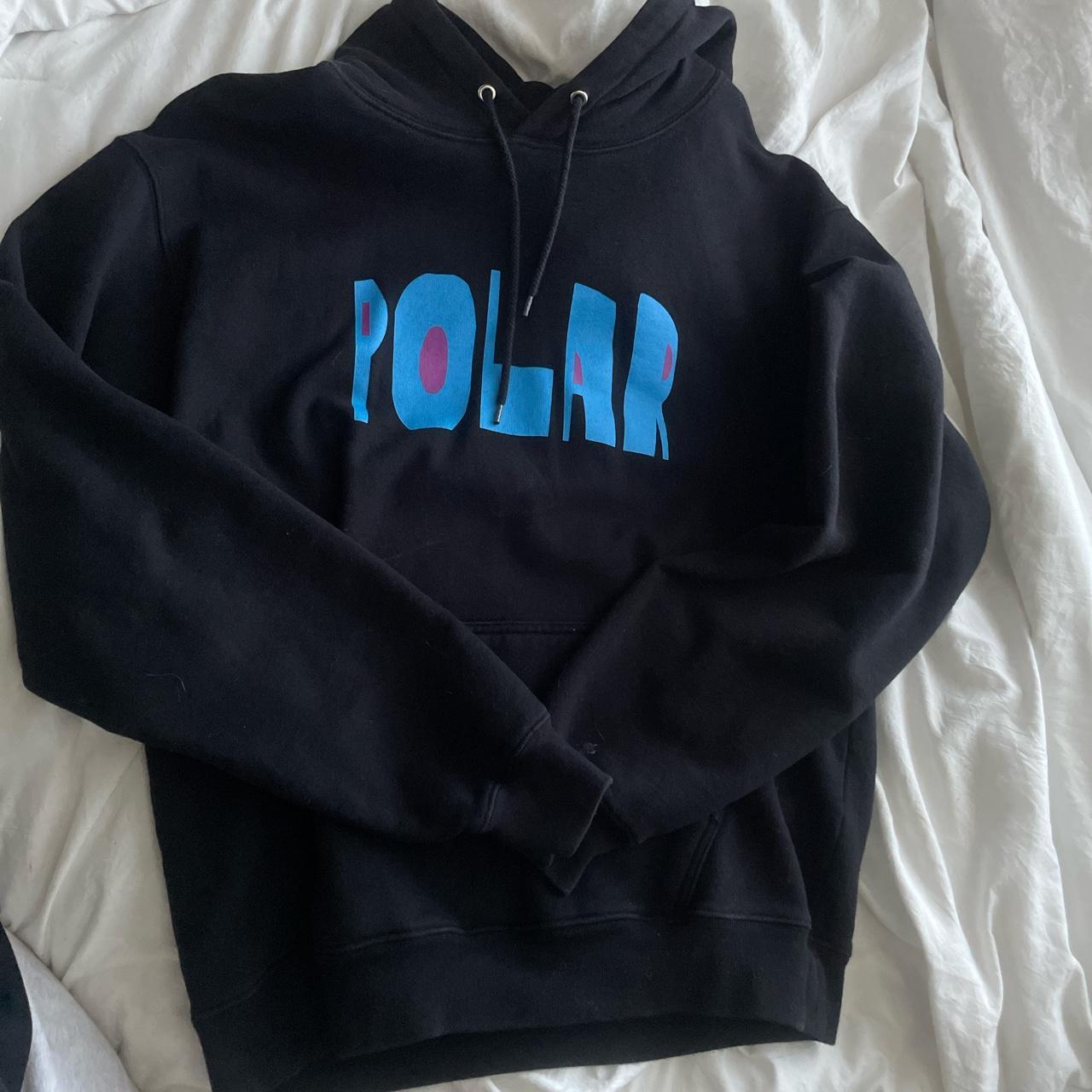 Black and blue online polo hoodie