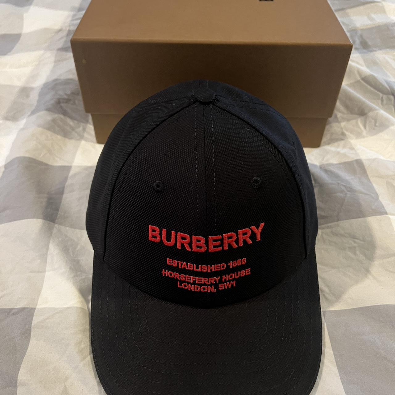 Burberry Horseferry Motif Cotton Twill Baseball Cap Hat store London England