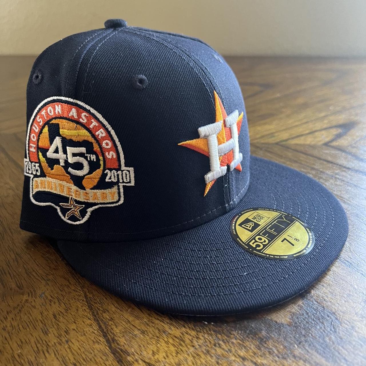 New Era Houston Astros World Series Fitted Hat 7 3/8 / Navy