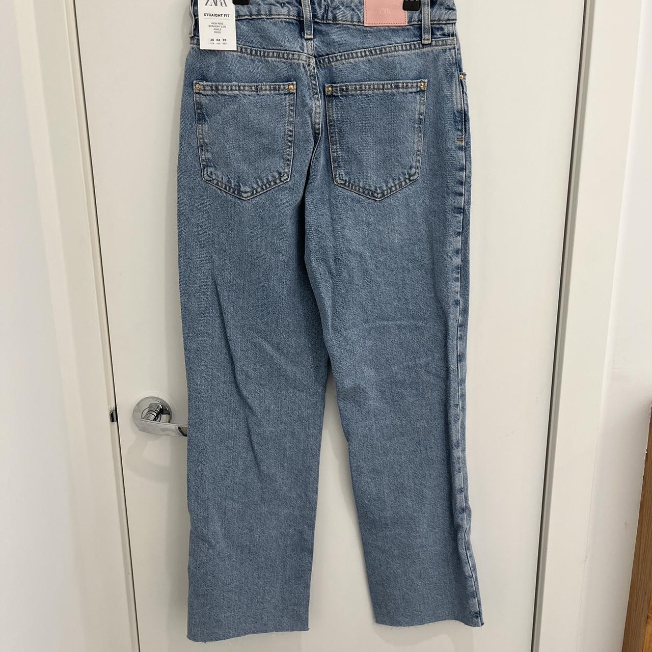 Zara Straight Fit Denim Jeans - BNWT Size EUR 36/ UK... - Depop