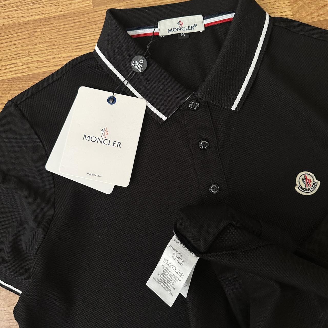 Moncler Men's Black Poloshirts Depop