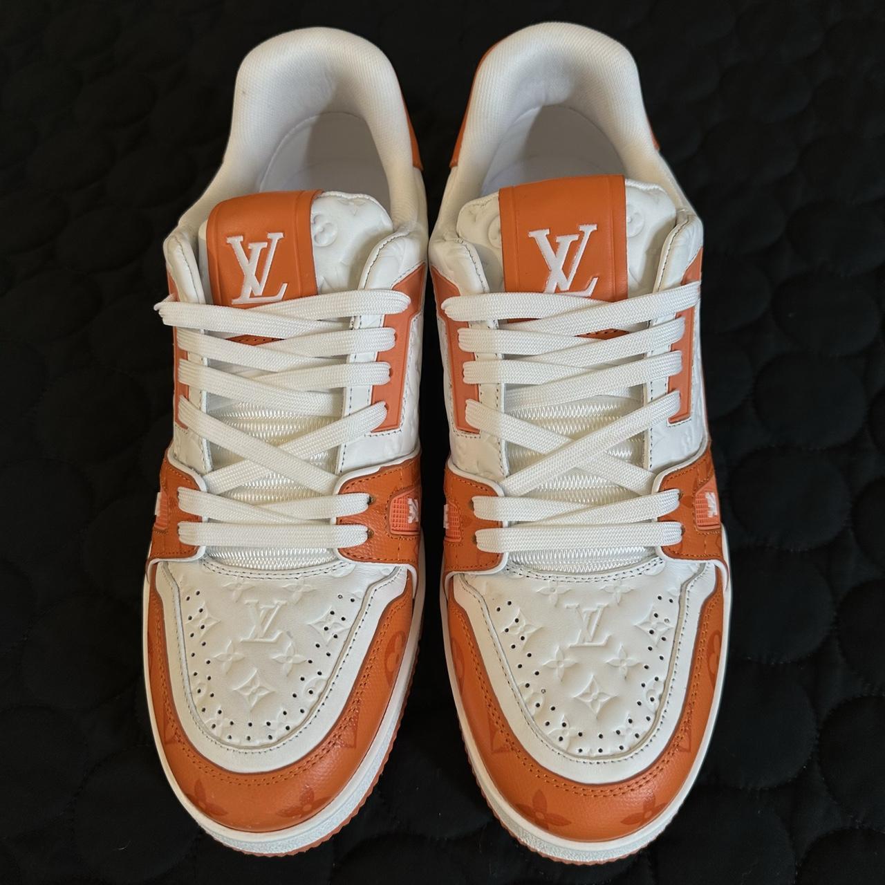 louis vuitton trainers orange mca
