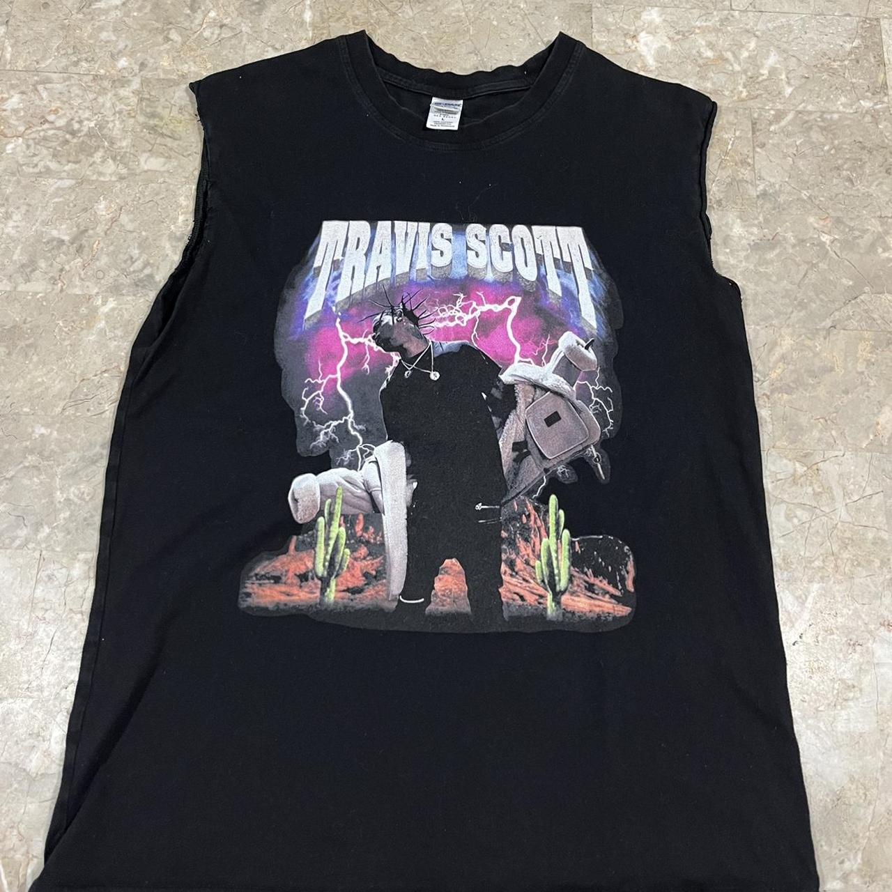 Travis Scott 2015 tour shirt chopped - Depop