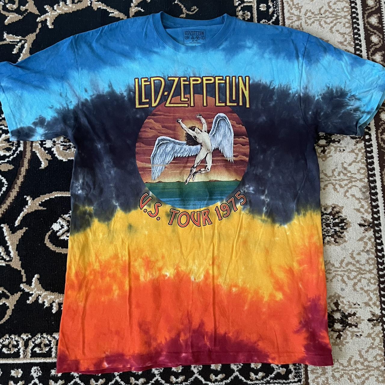 Juice Wrld Led Zeppelin Inspired Tie Dye Tee Large Depop