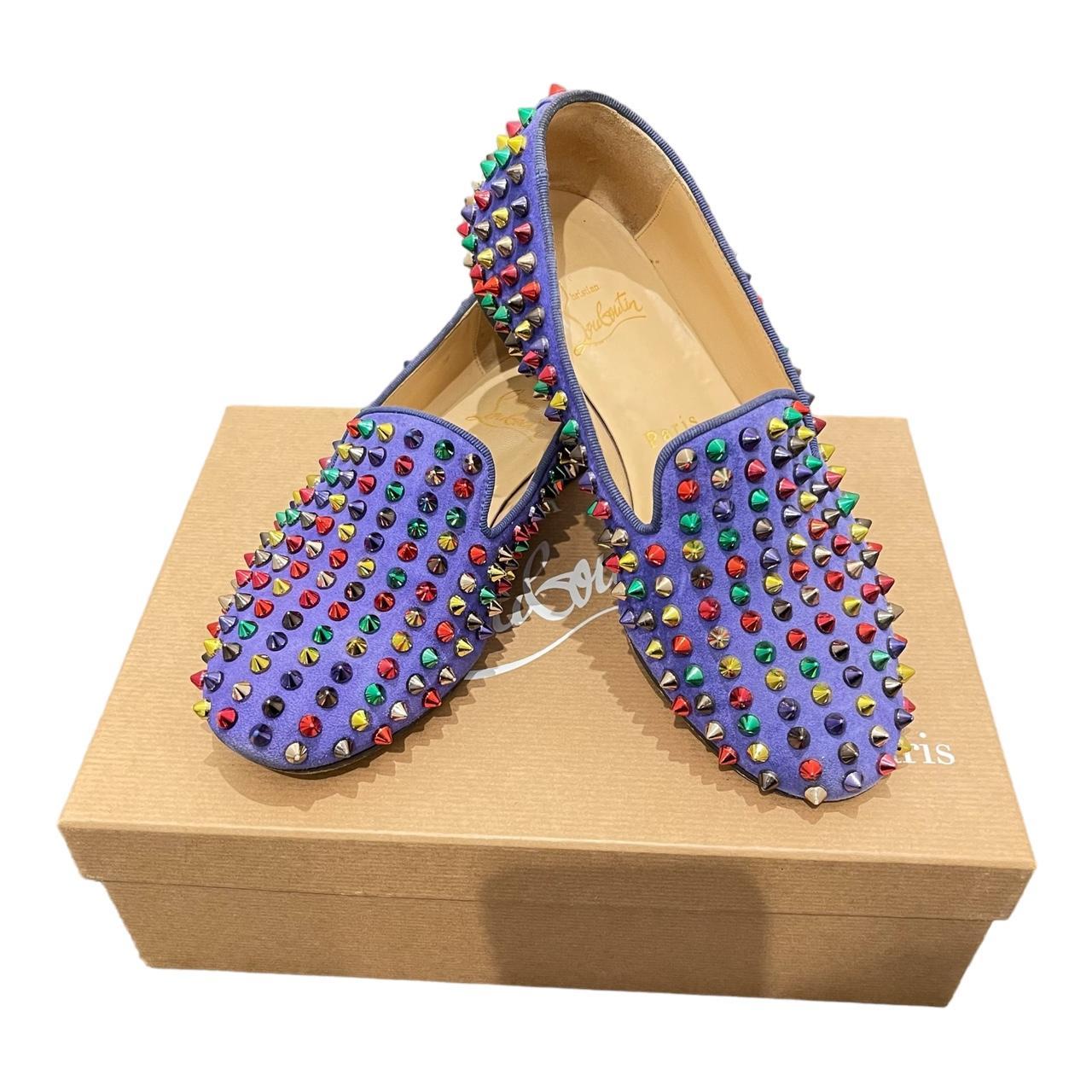 Christian Louboutin Rolling Spikes Flat Patent EU 35...