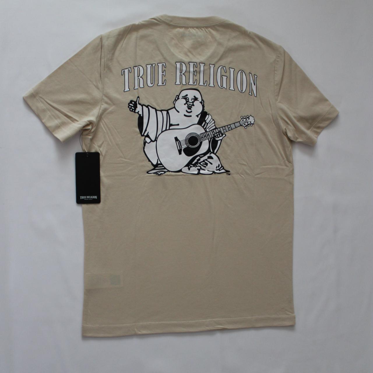 TRUE RELIGION BUDDHA T-SHIRT COLOR: FOG (BEIGE) SIZE | Depop