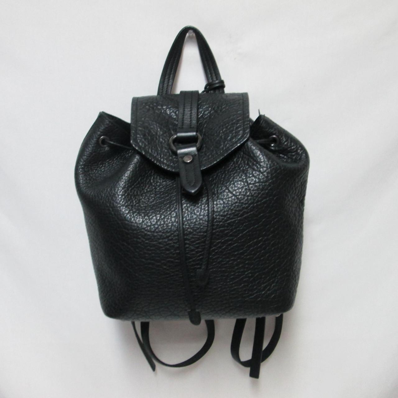 A Bellucci leather backpack purse shoulder bag black. Depop