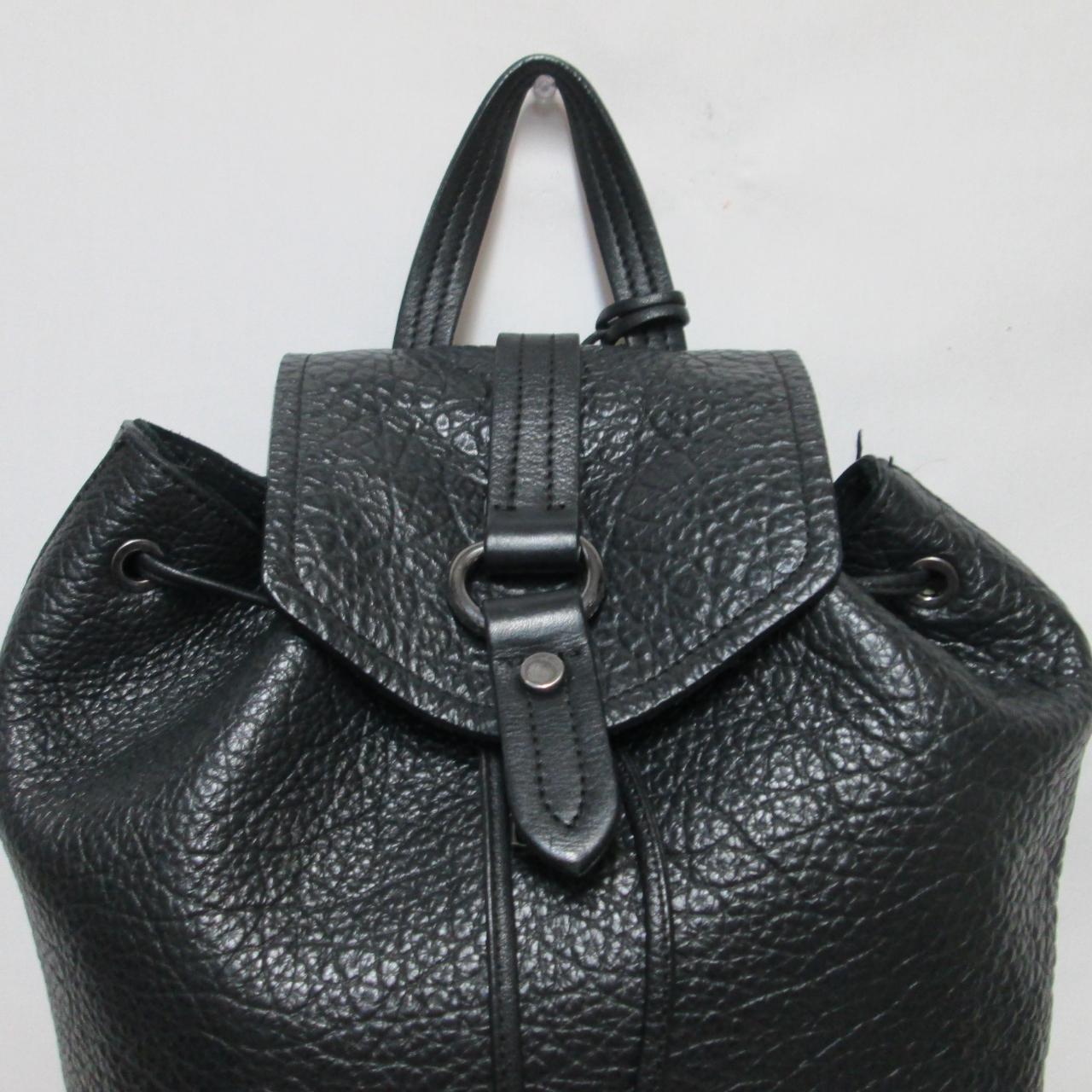 A. Bellucci Black deals Leather Drawstring Bag