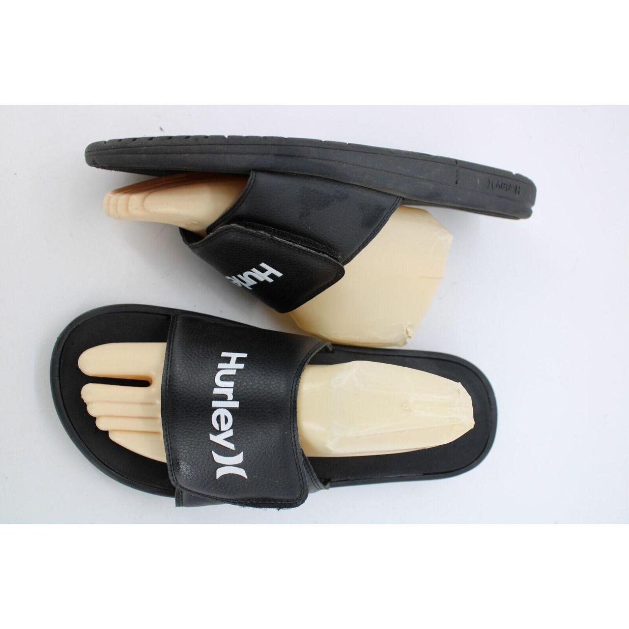 Hurley Adjustable Black Men s Slide Sandals Sizes 11. Depop