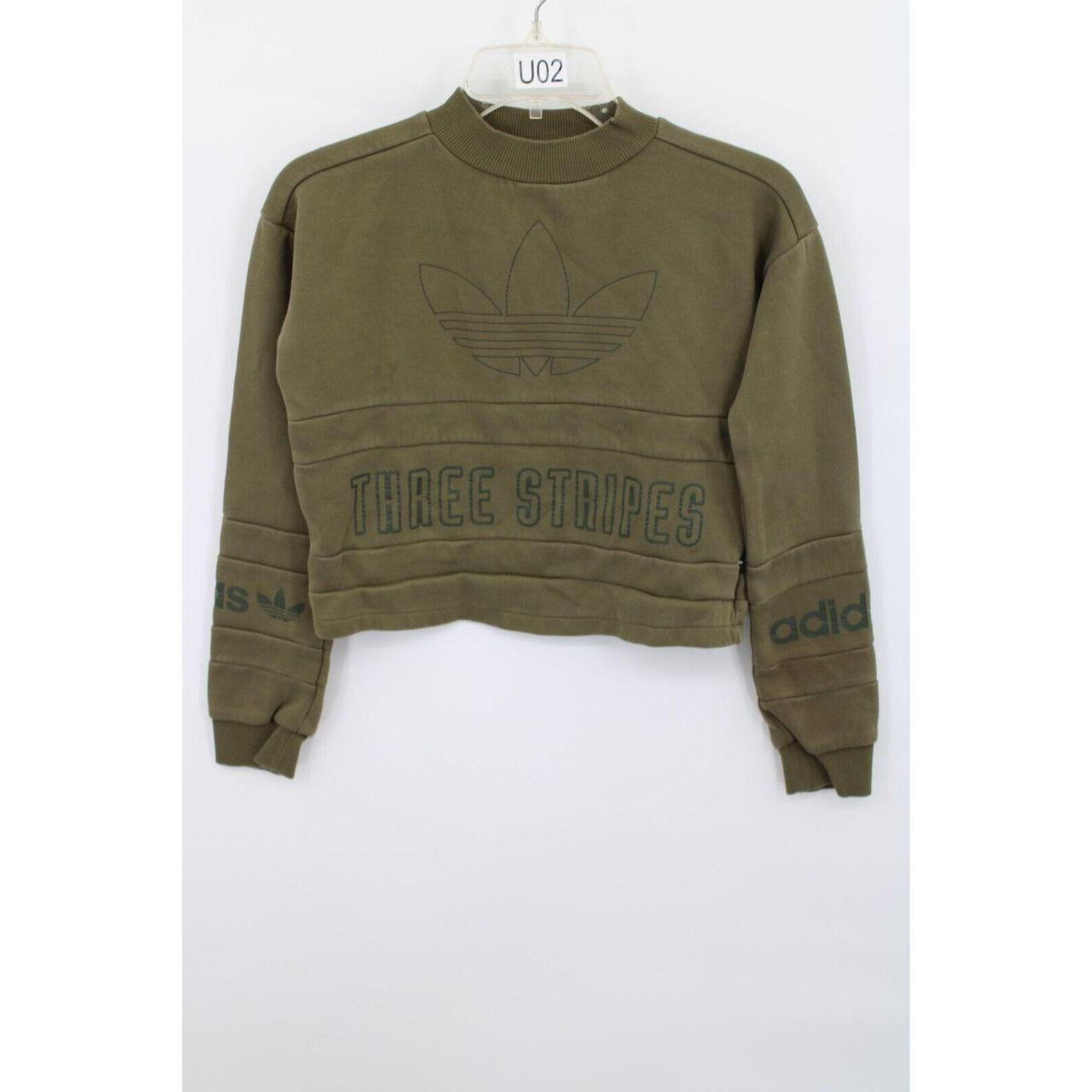 Olive green hotsell adidas sweatshirt womens