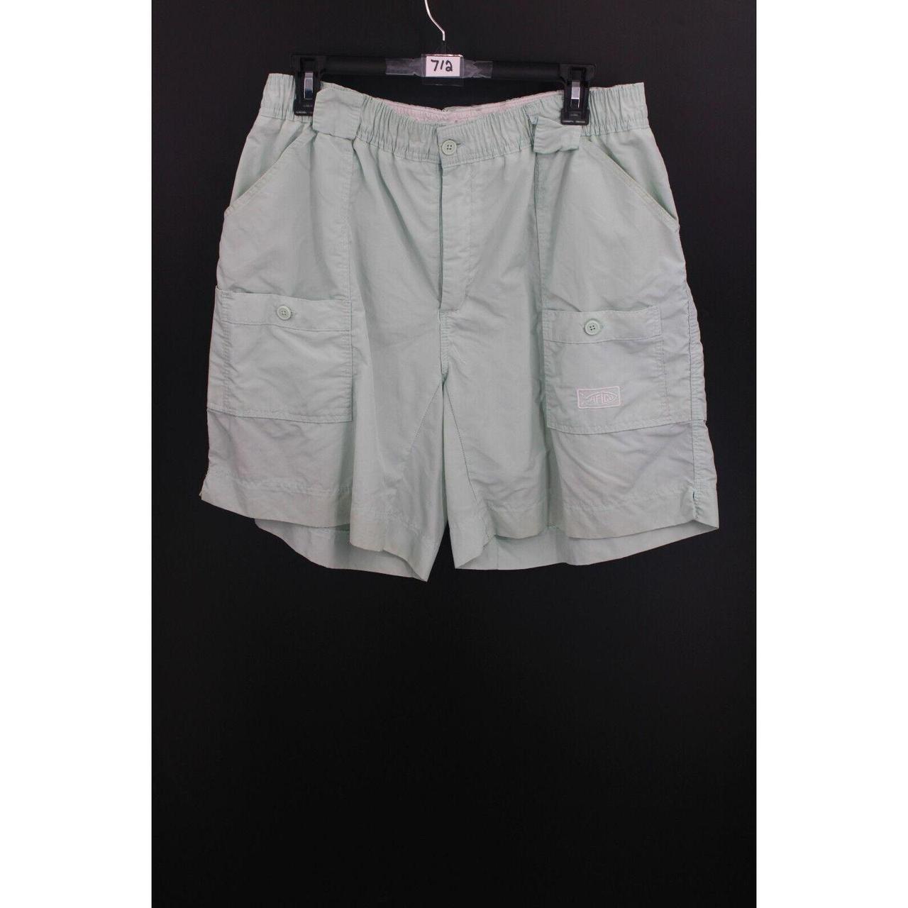 AFTCO MINT GREEN FISHING SHORTS MENS SIZE 36, GREAT