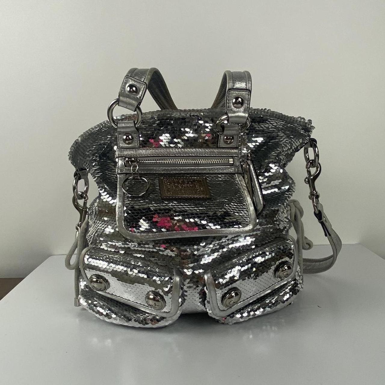 バッグ Coach Poppy Sequin Spotlight Bag Coach Poppy Fashion Sequin Spotlight Shoulder Handbag