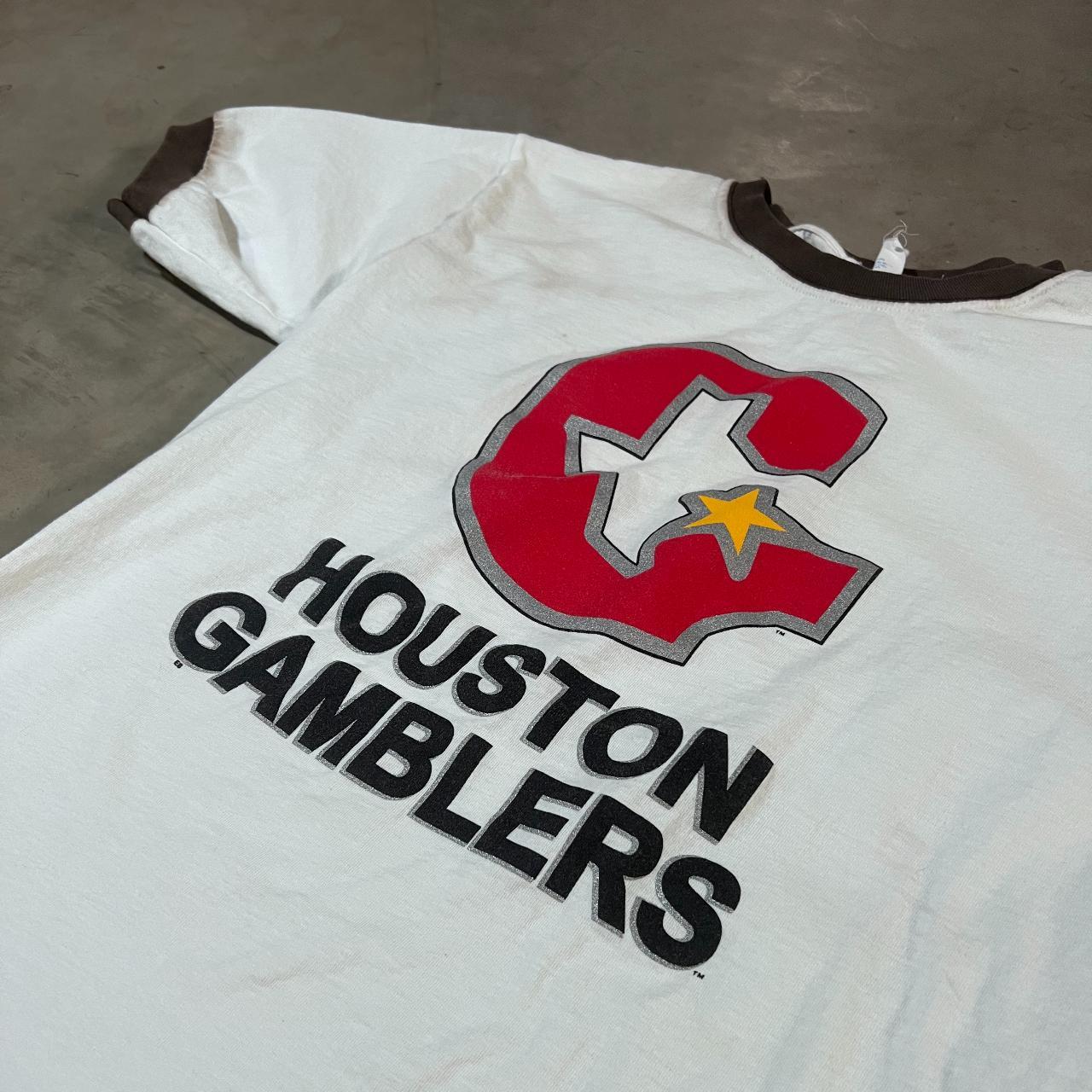 \ud83d\udd25Vintage Majestic Houston Gamblers t-shirt (size... - Depop