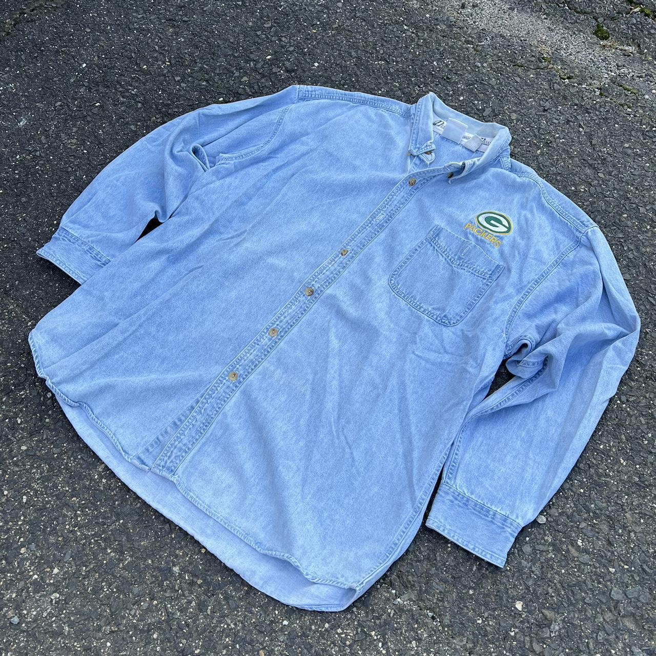 Green bay packers denim cheap shirt