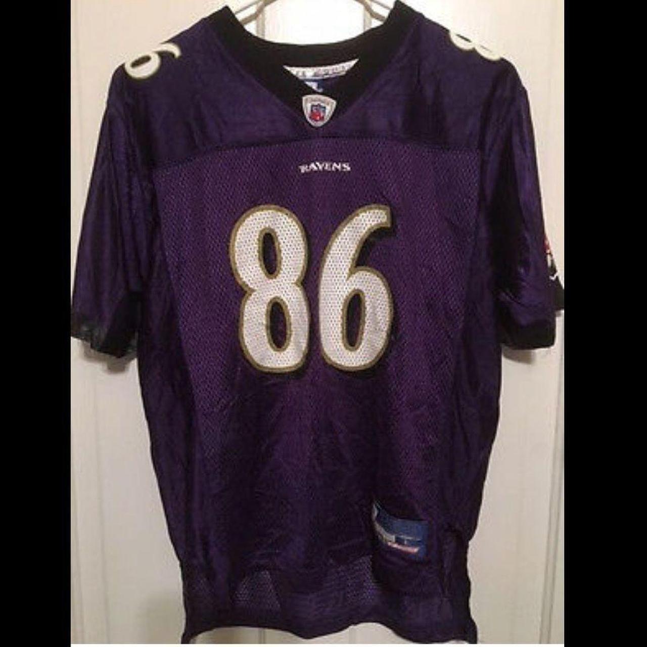 NFL Baltimore Ravens Todd Heap 86 Reebok On Field Purple Jersey