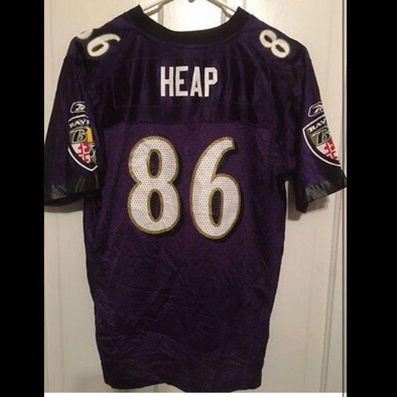 NFL Baltimore Ravens Todd Heap 86 Reebok On Field Purple Jersey