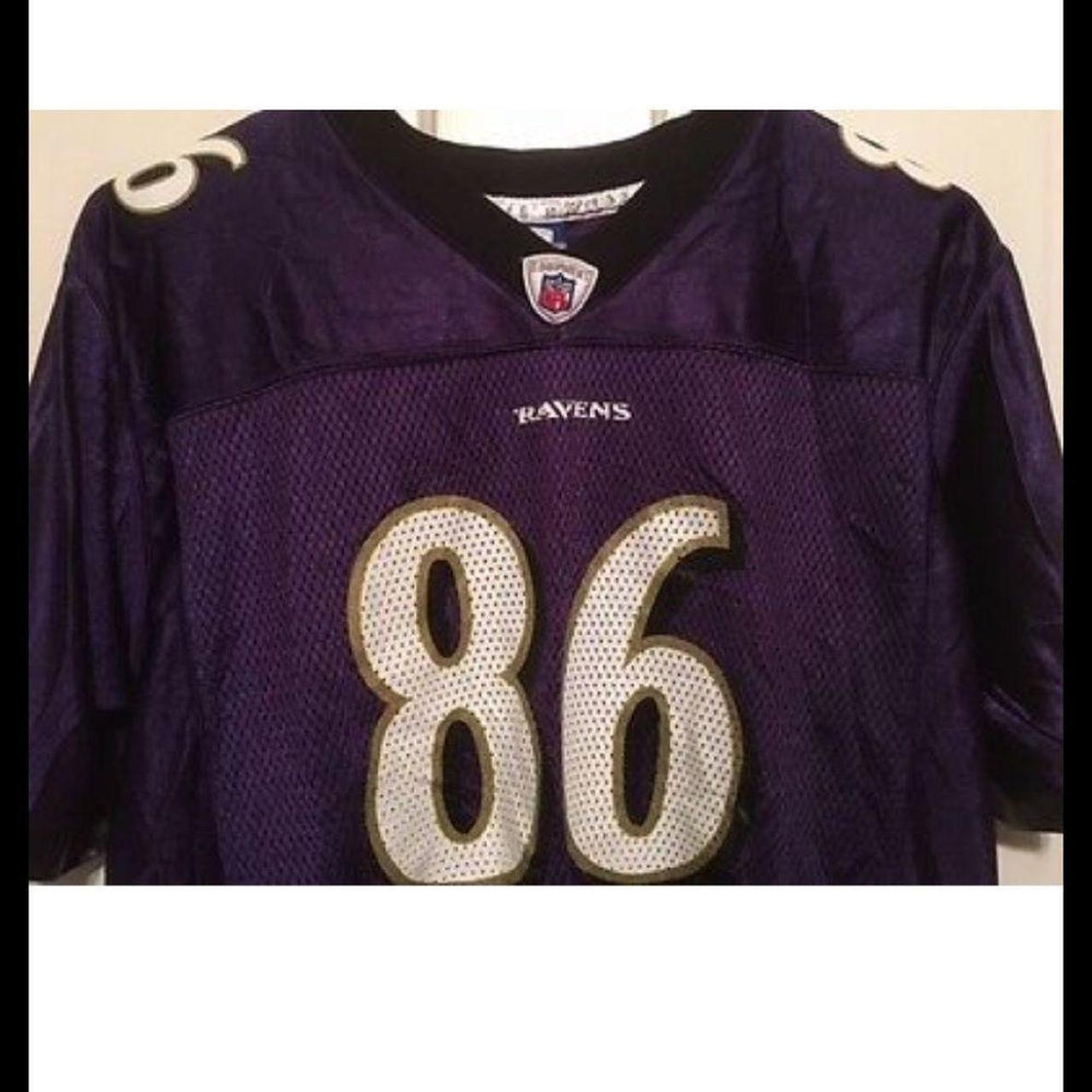 NFL Baltimore Ravens Todd Heap 86 Reebok On Field Purple Jersey