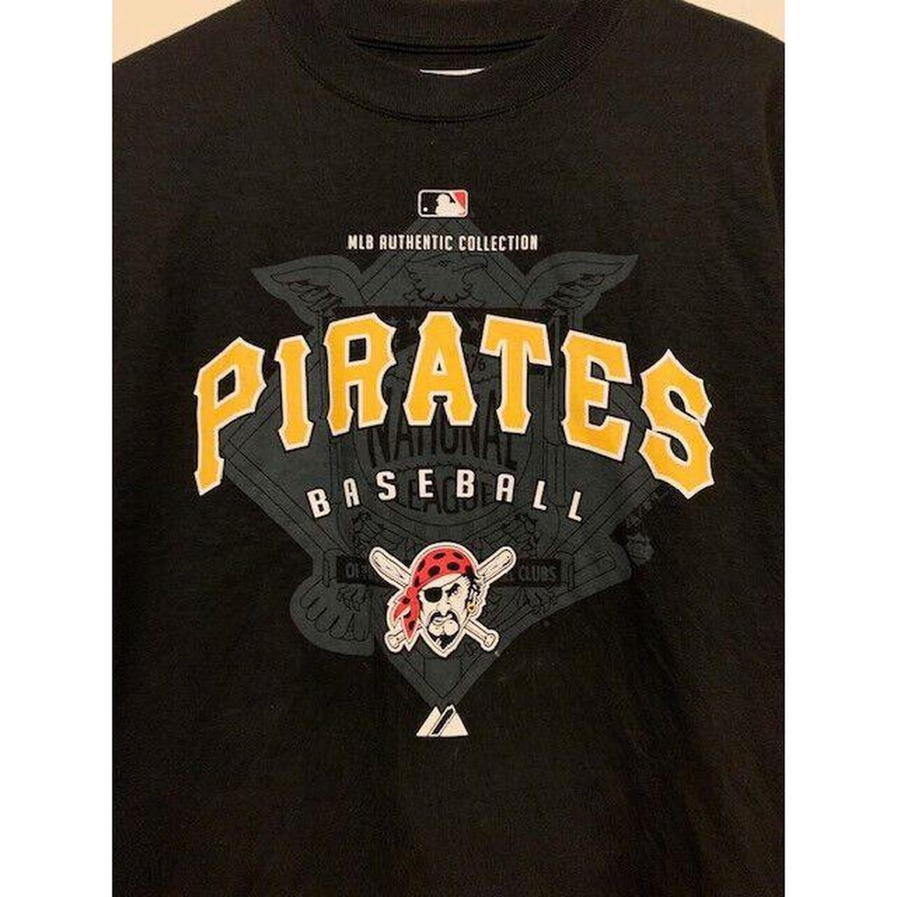 Black MLB Majestic Pittsburgh Pirates T-Shirt. Size - Depop