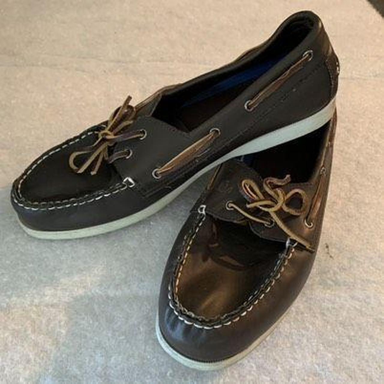 Thom McAn Size 12M Boat Deck Loafer Shoes. Man made