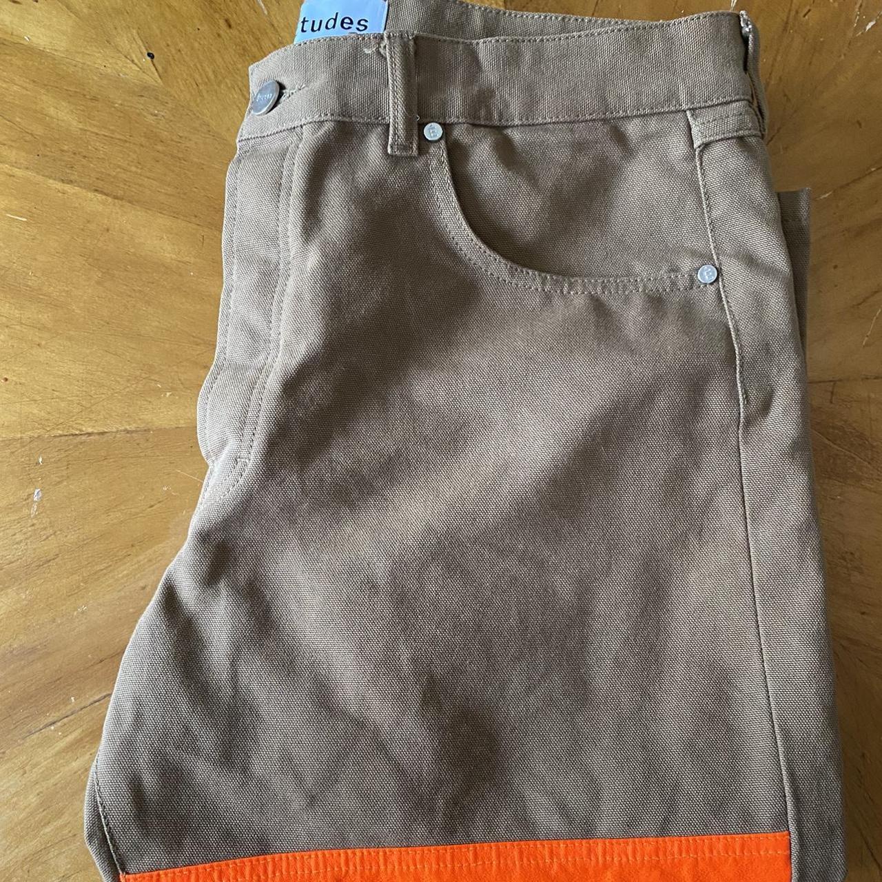 Études Men's Orange and Brown Trousers (4)