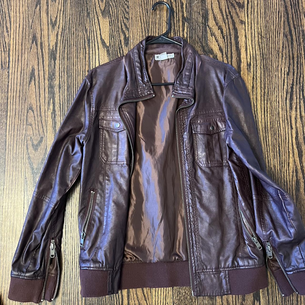 Charles half leather jacket 8 10 condition