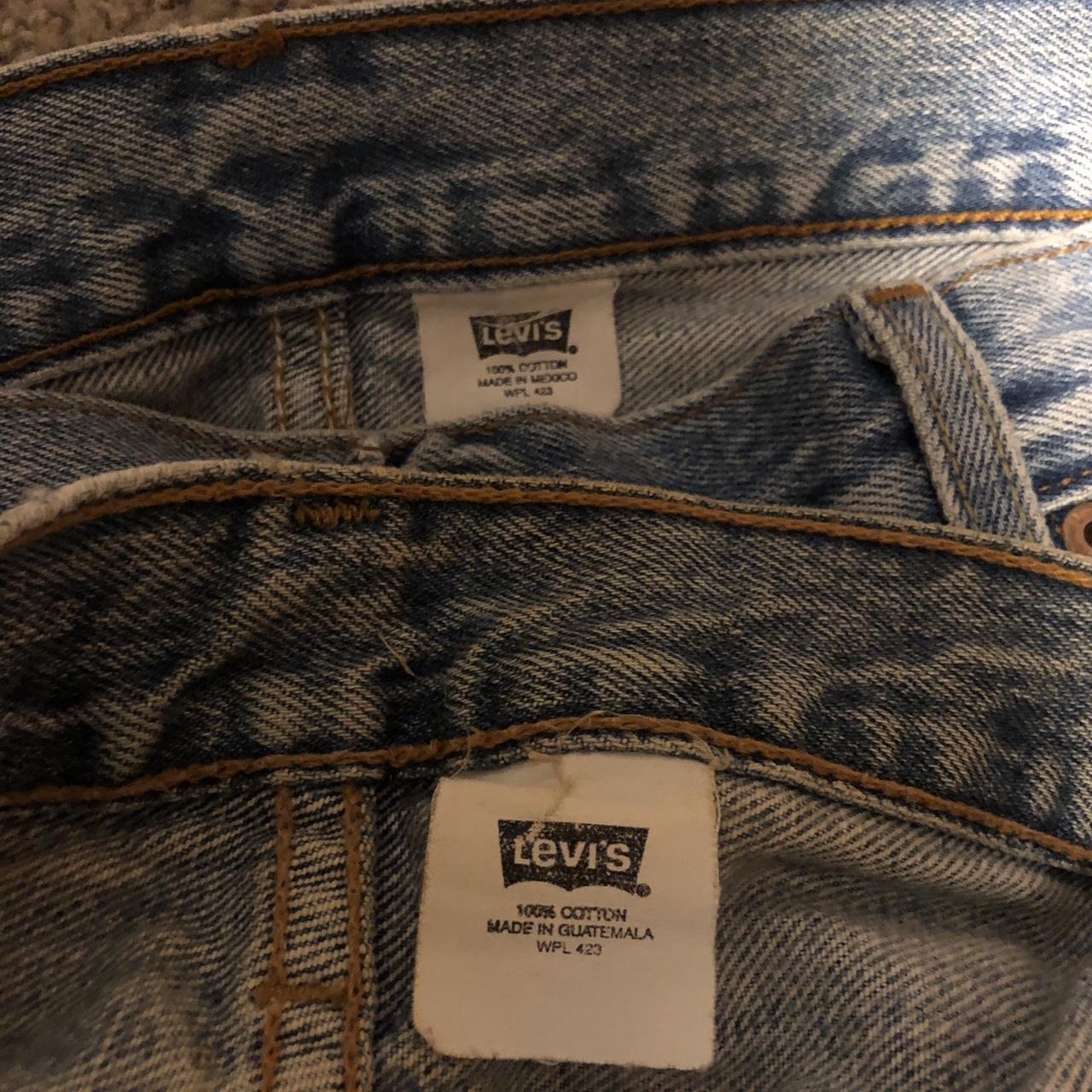 Two pairs of Levi’s wide leg 501 from the 70s Size:... - Depop