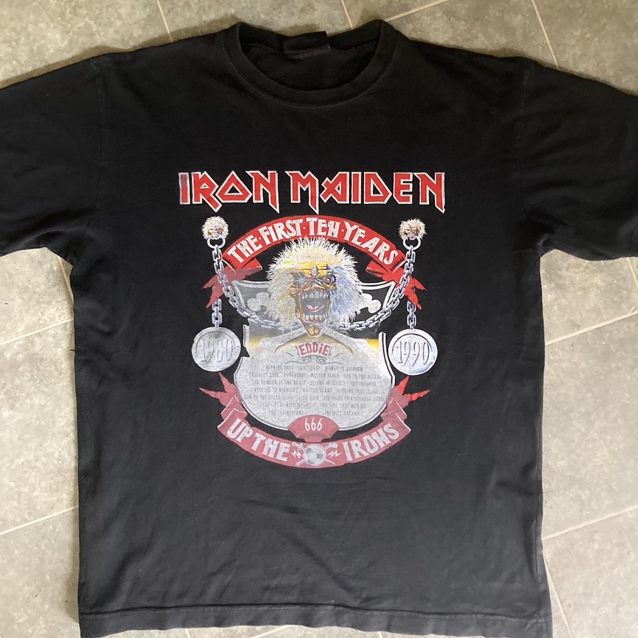 Maiden, 10th anniversary shirt. see pics closely…... - Depop