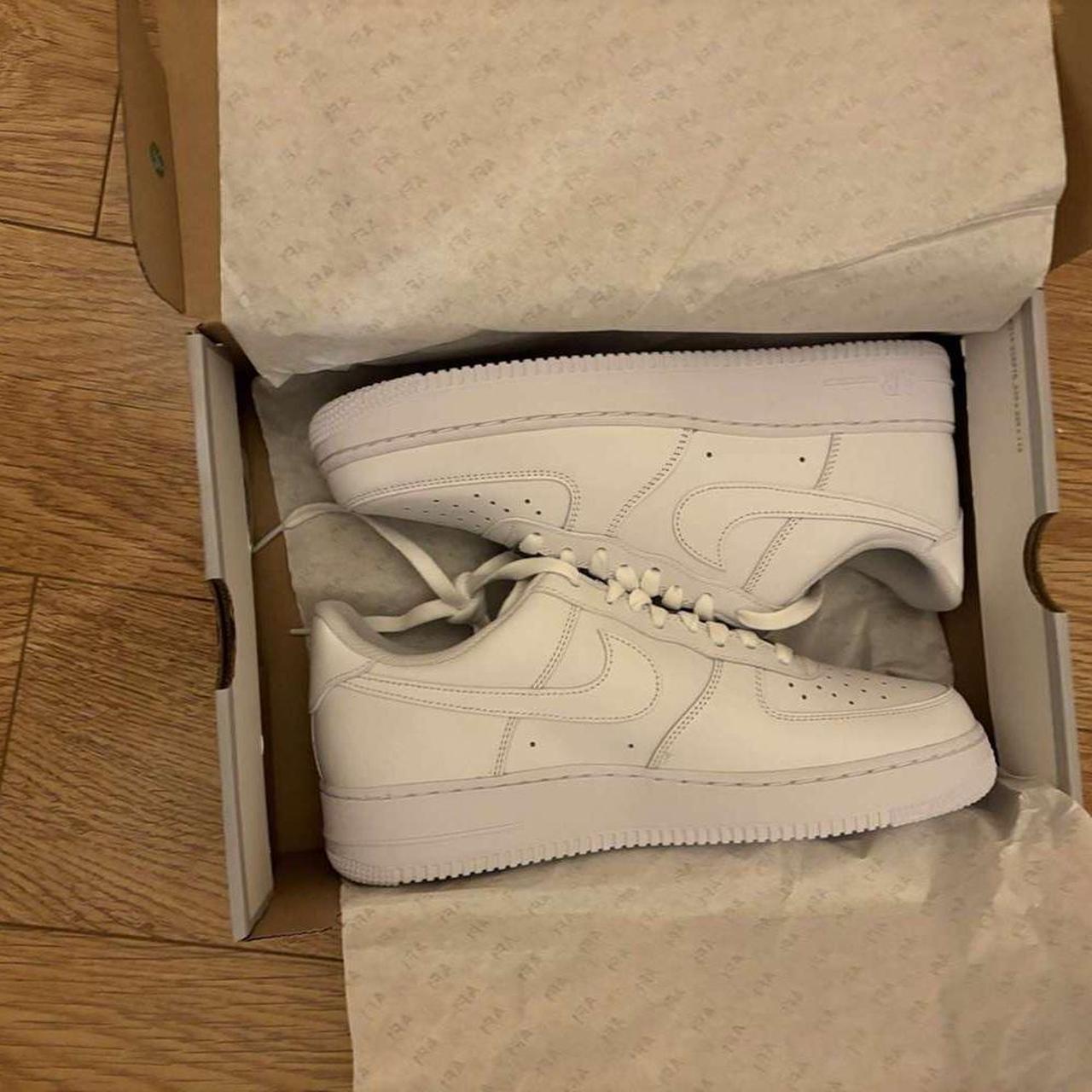Brand new White Air force one size 8.5 - Depop