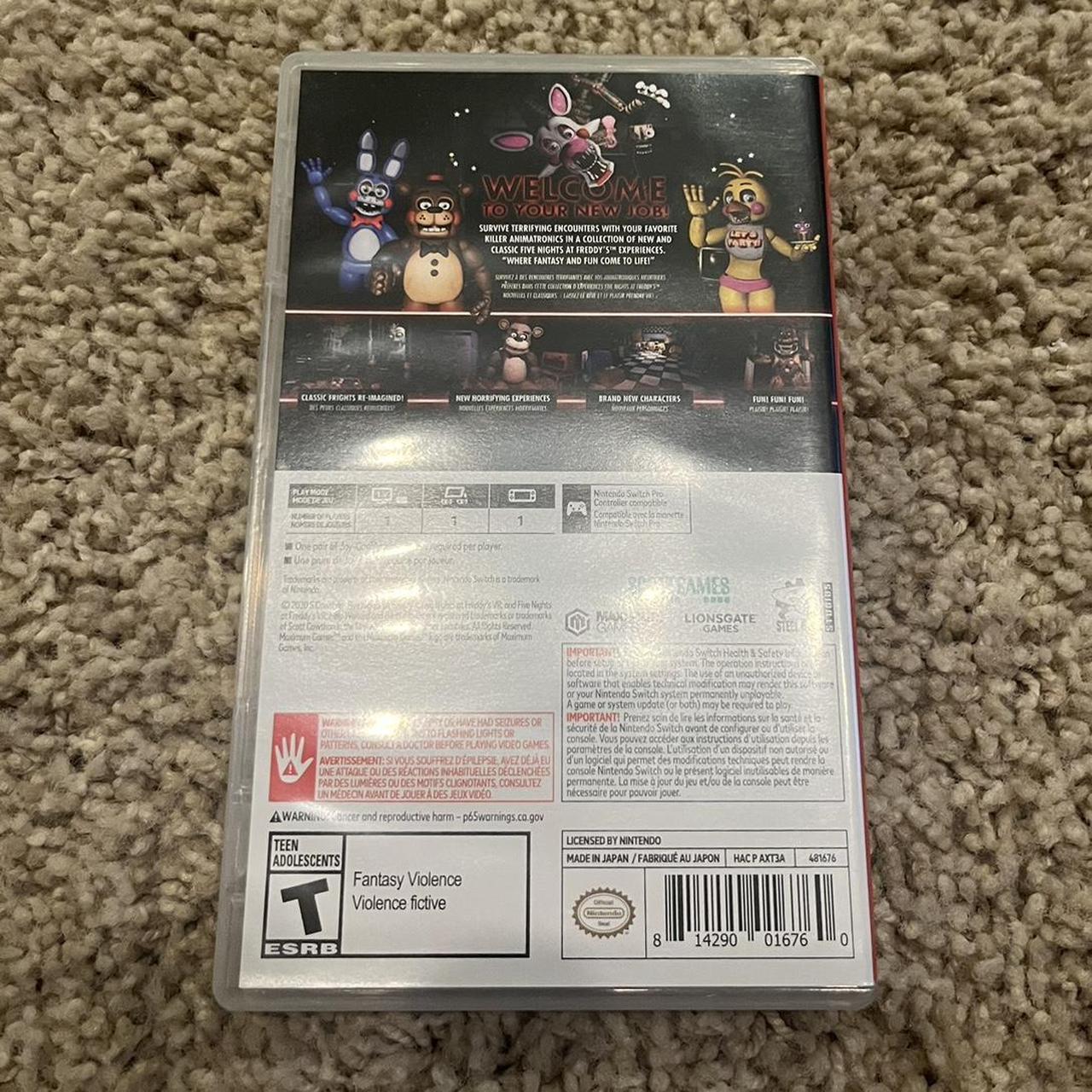 Fnaf help wanted switch game! Brand new only played... Depop