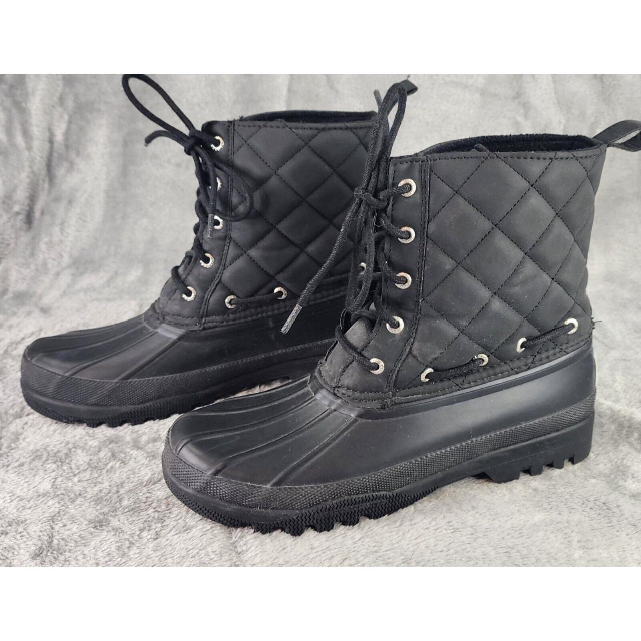 Sperry duck boots quilted black online