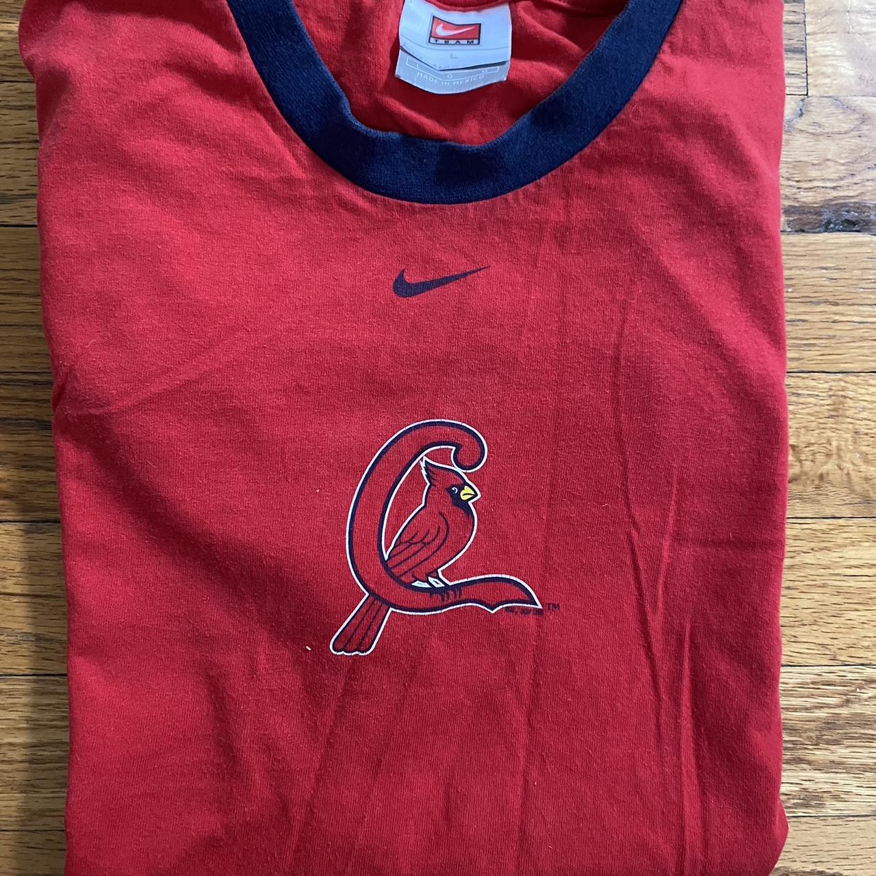 Vintage MLB Nike St. Louis Cardinals Red Shirt size - Depop