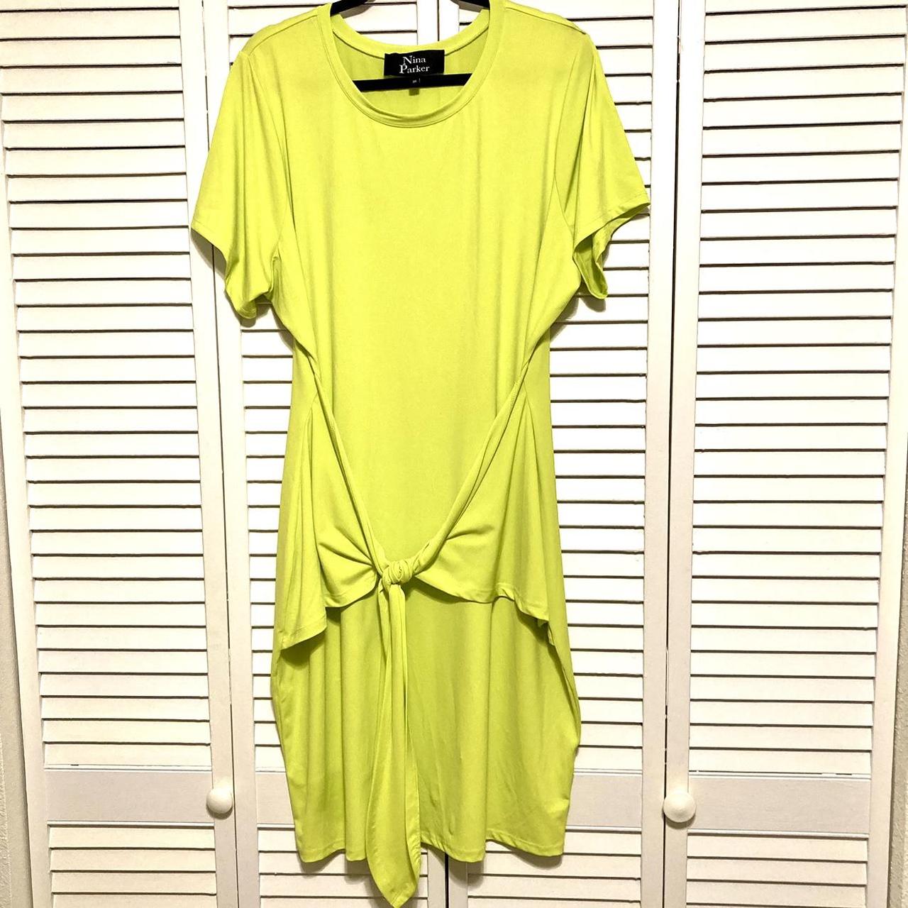 Nina Parker neon bodycon sexy dress, size 3X. See... - Depop