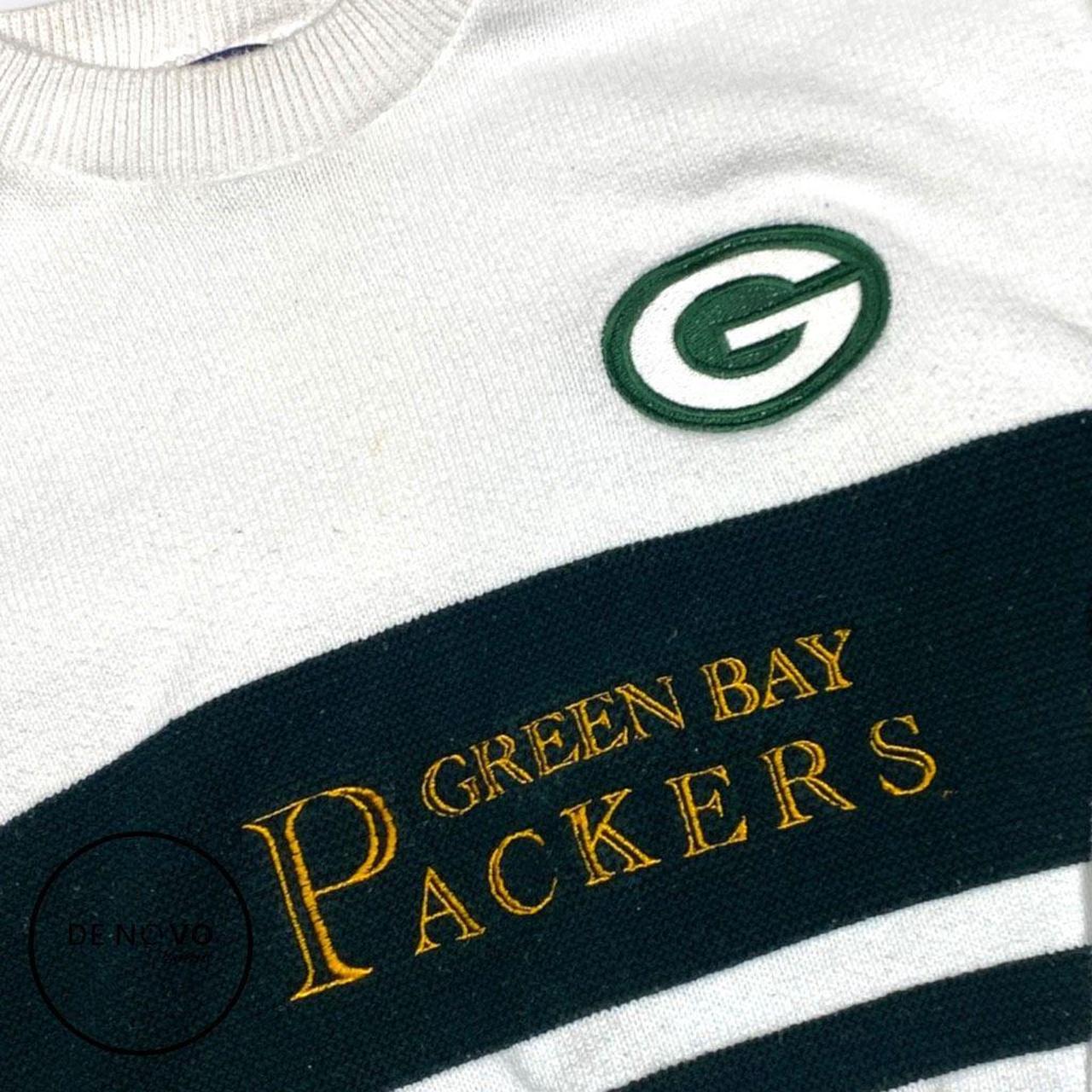 Vtg Nutmeg Mills Green Bay Packers Sweatshirt Size XL Black 