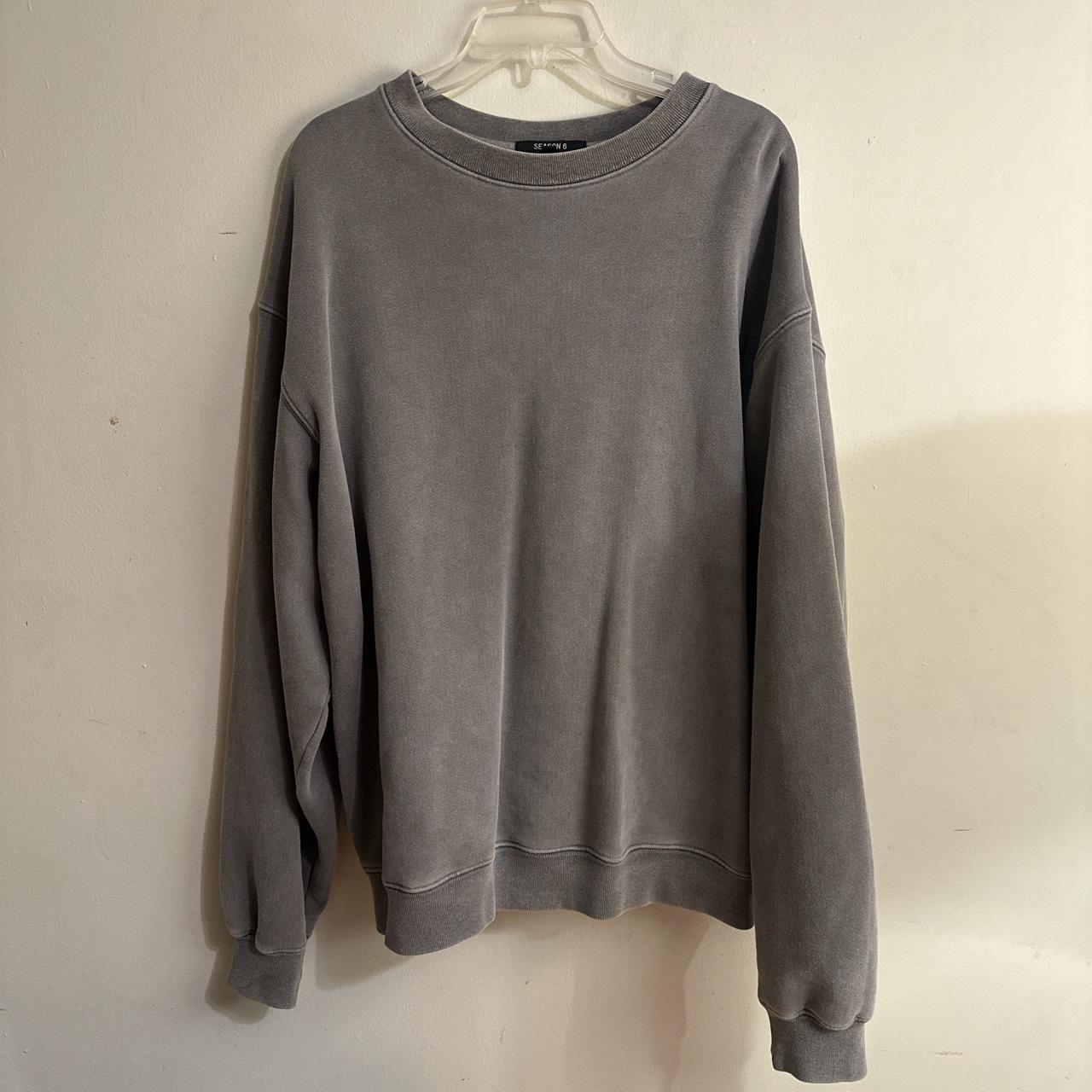 Gray Yeezy Season 6 Sweater Oversized Medium 100%... - Depop