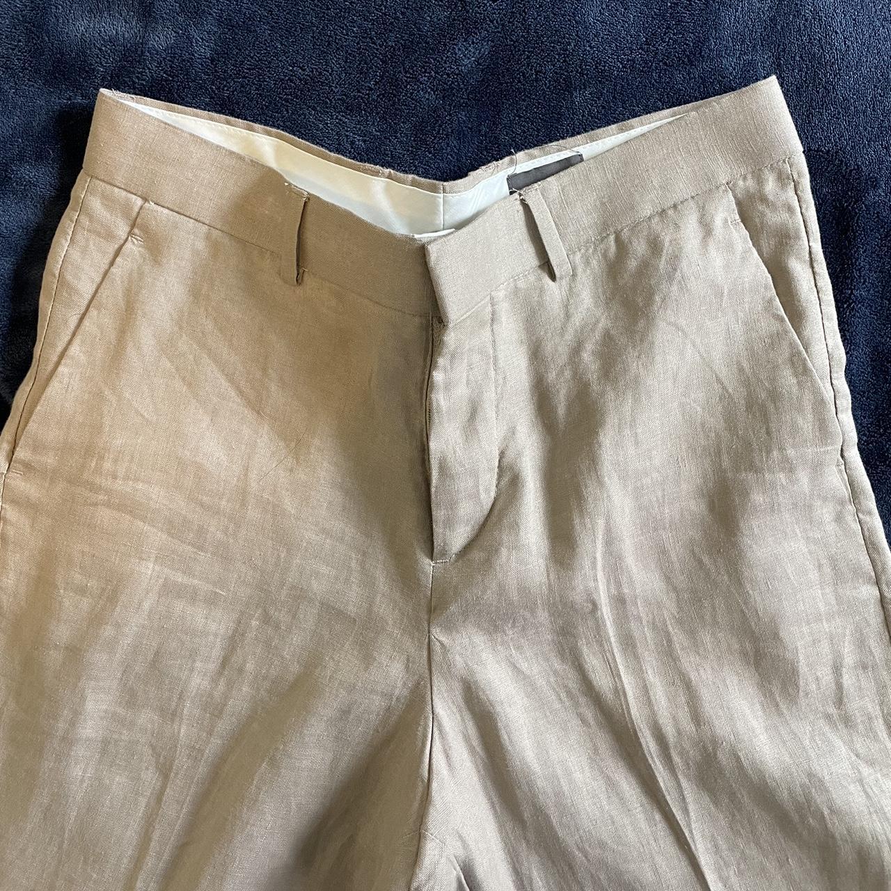 Slim Fit Linen Pants (H&M) - Depop