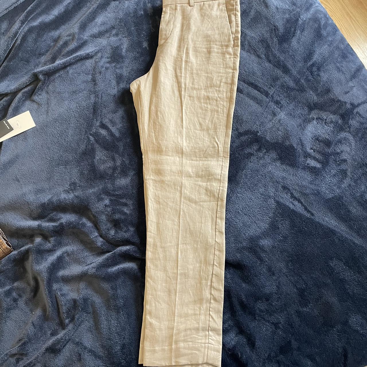 Slim Fit Linen Pants (H&M) - Depop