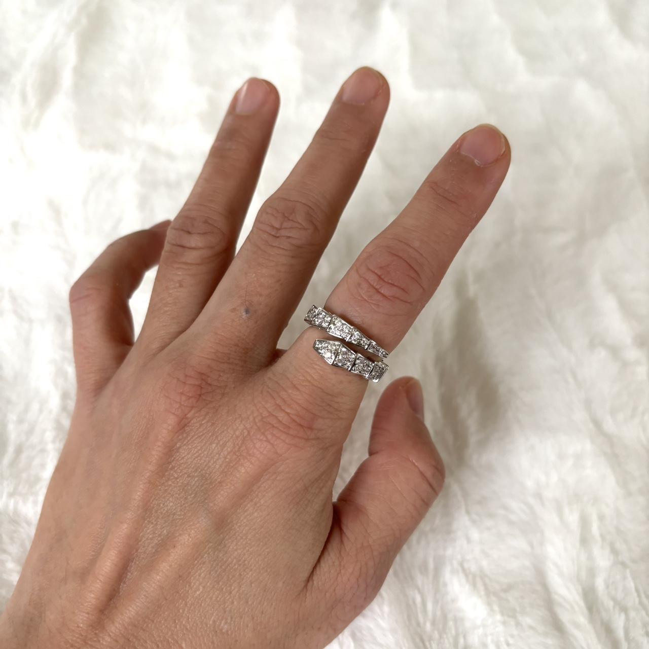 Women's Ring - Silver – Snake design statement ri… - image 3