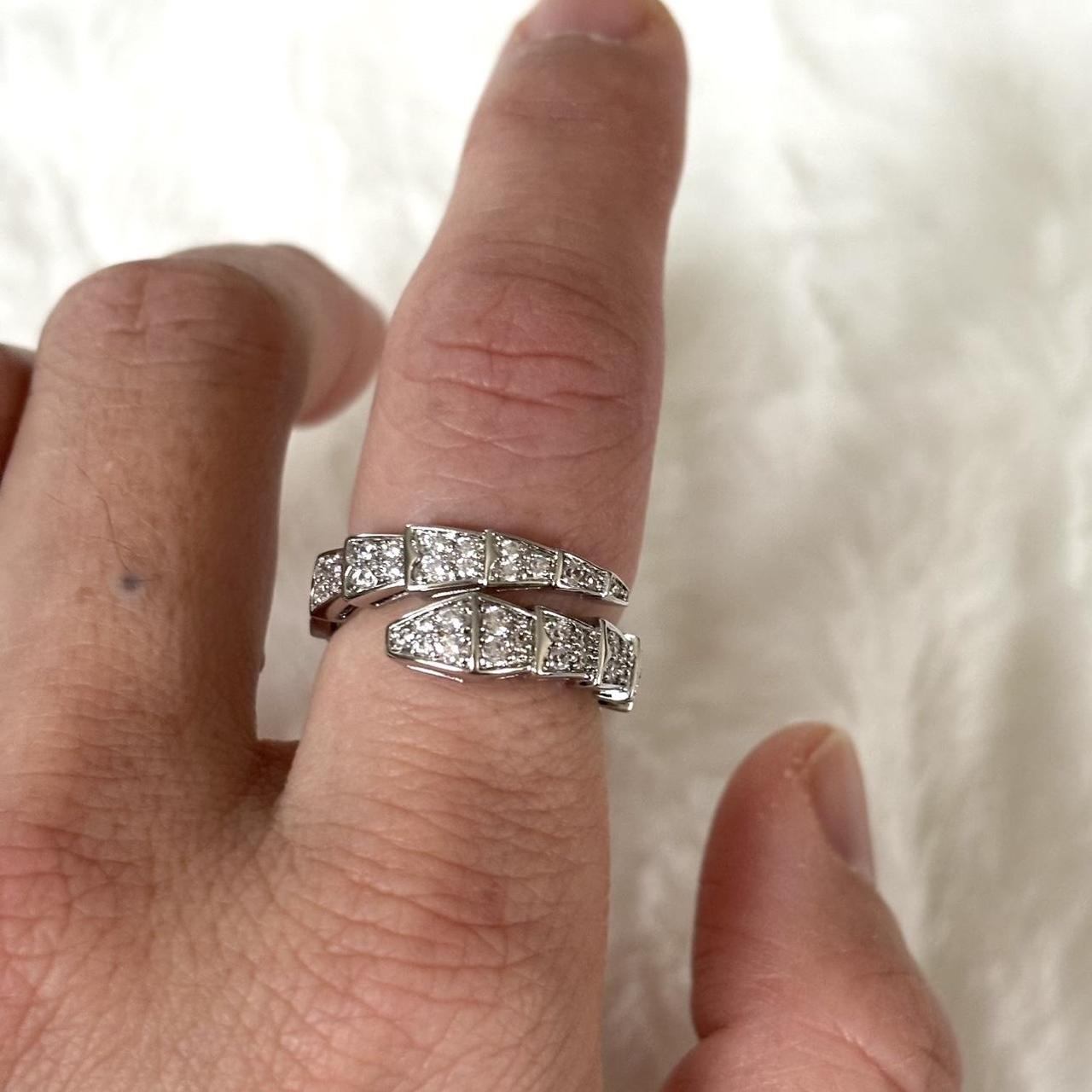 Women's Ring - Silver – Snake design statement ri… - image 5