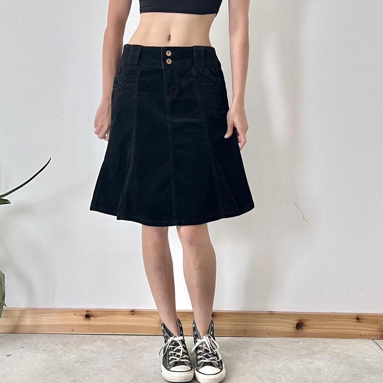 Black Corduroy Skirt Such a cute fit. Can be worn... - Depop