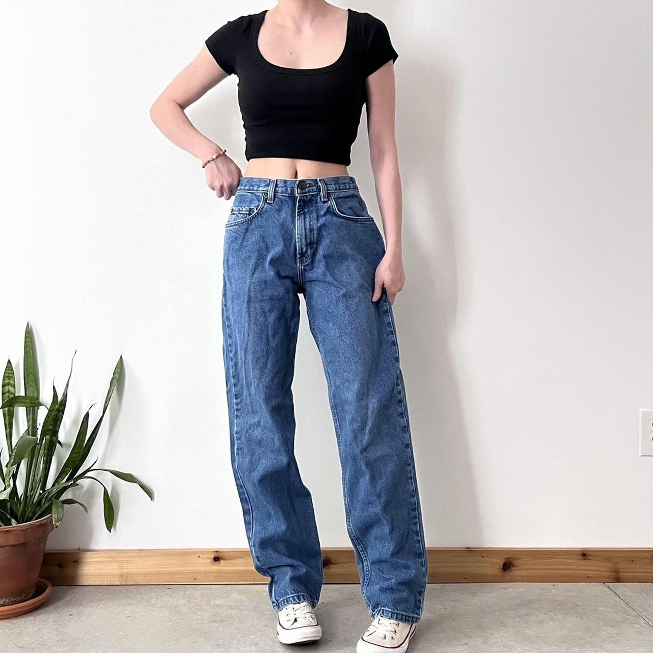 Vintage 90s Jeans Relaxed straight leg fit. Can be... - Depop