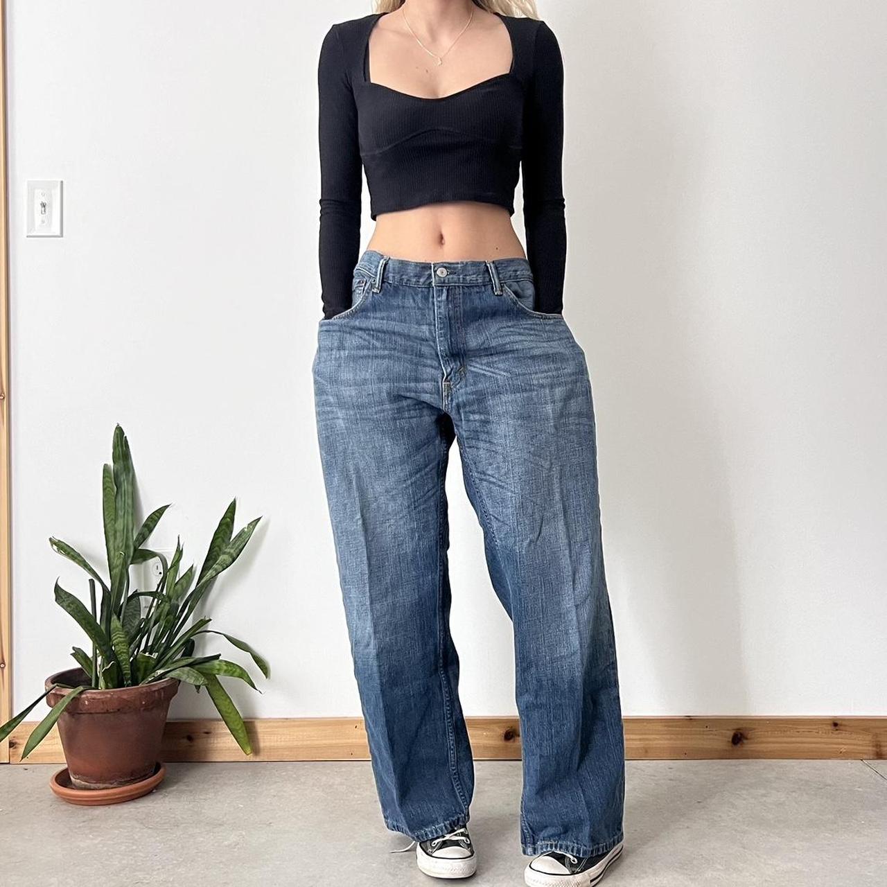 Baggy low-waist-jeans - Depop