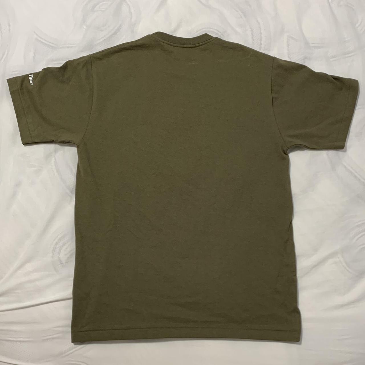BAPE Men's Green and Khaki T-shirt | Depop