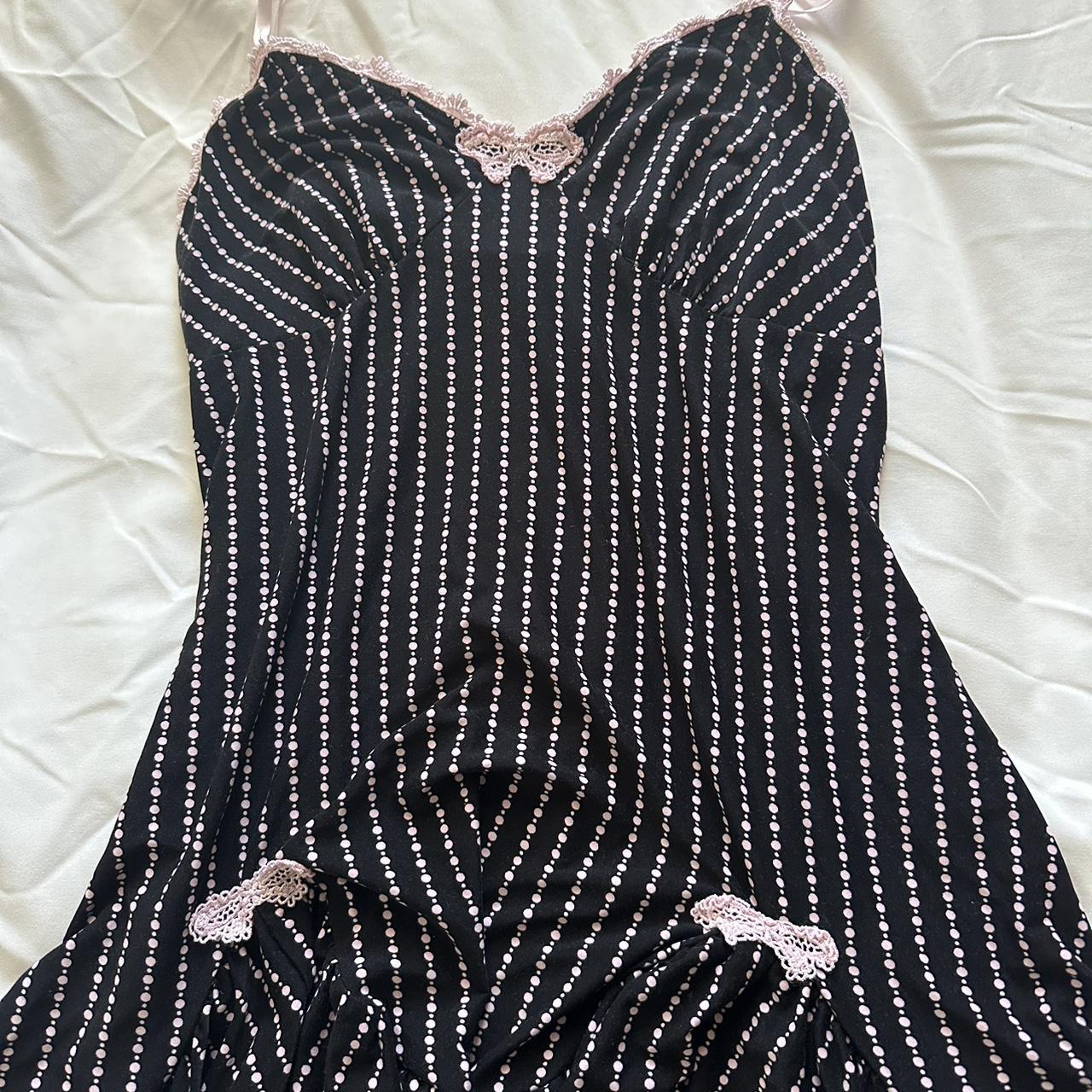 The cutest dress with bow detailing and pink dots... - Depop
