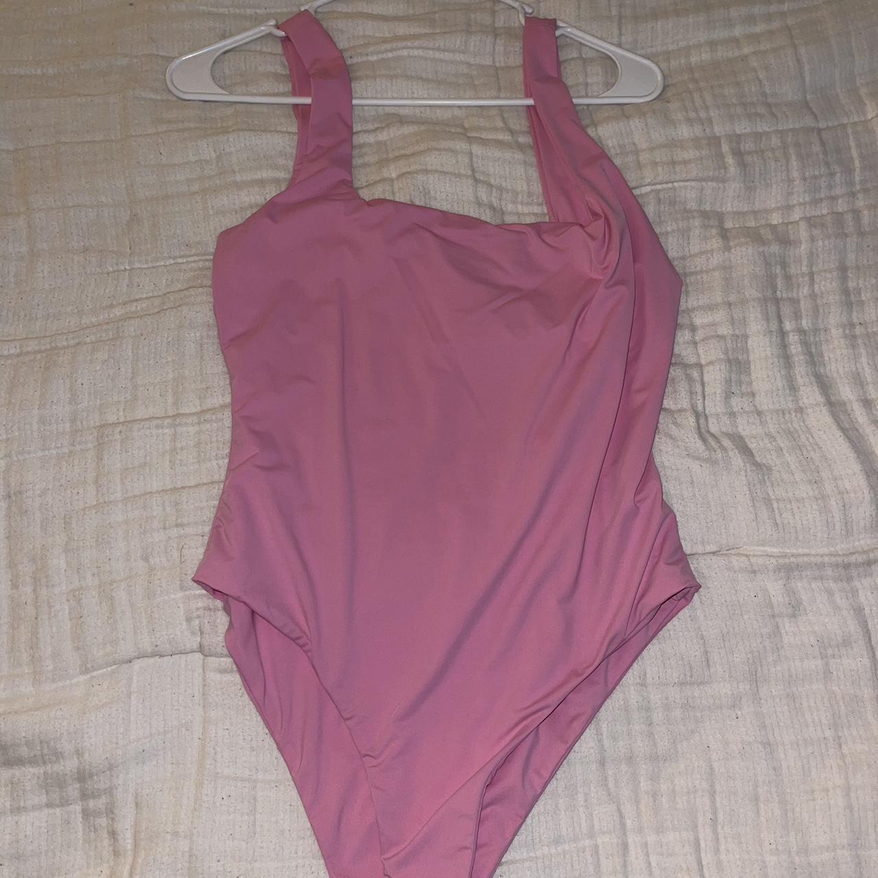 Large SHEIN pink bodysuit Skims dupe material - Depop