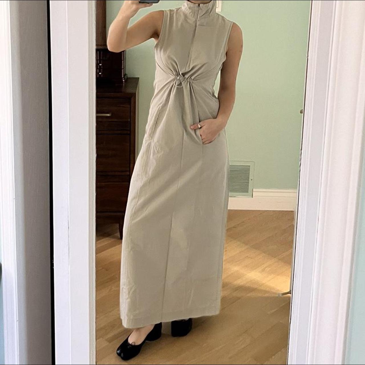 Marithé + François Girbaud Women's Grey Dress | Depop