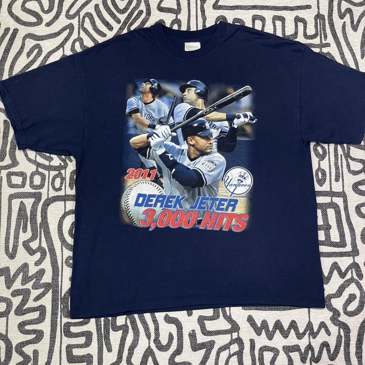 2011 Derek Jeter 3000 Hit Tee Size M - Good - Depop