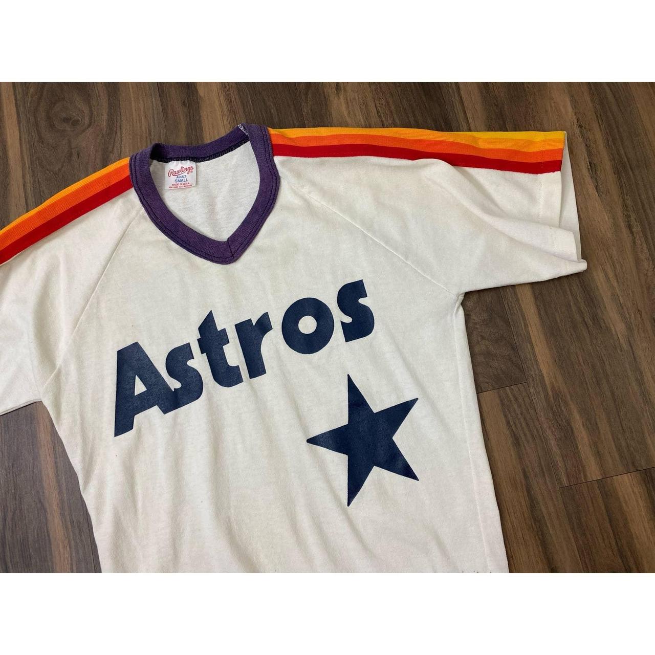 VTG 80s Rawlings Houston Astros t-shirt jersey. Made - Depop
