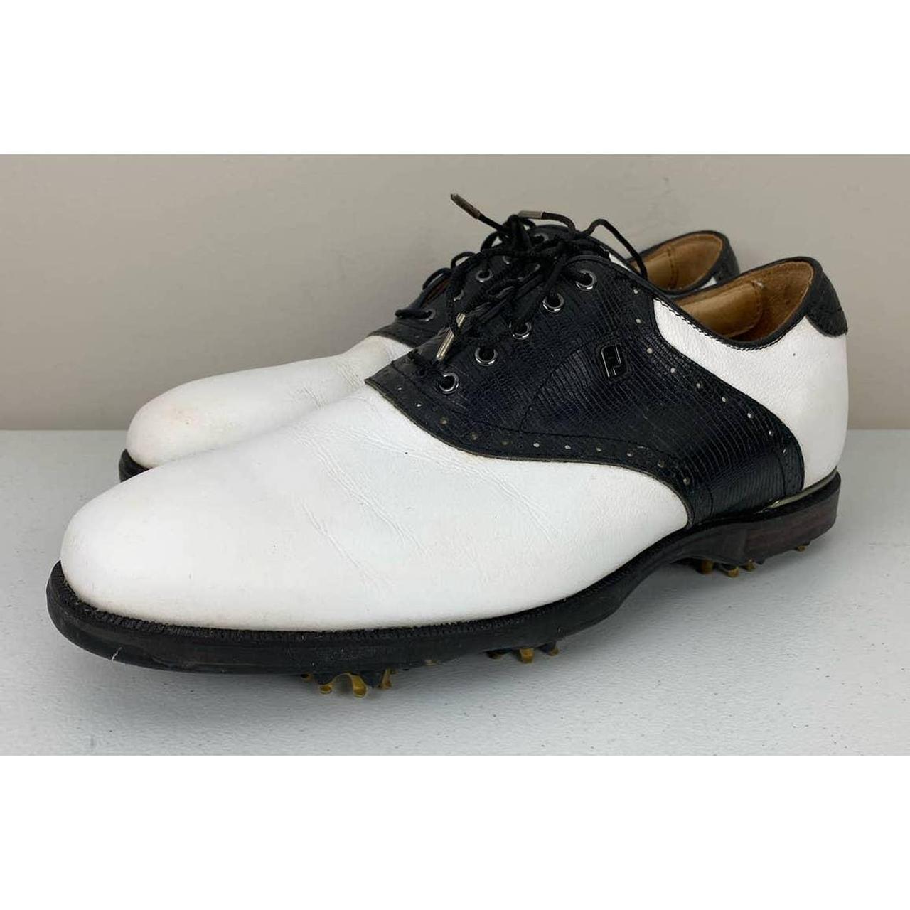 FootJoy Black Icon leather golf shoes. Size 10M.... - Depop