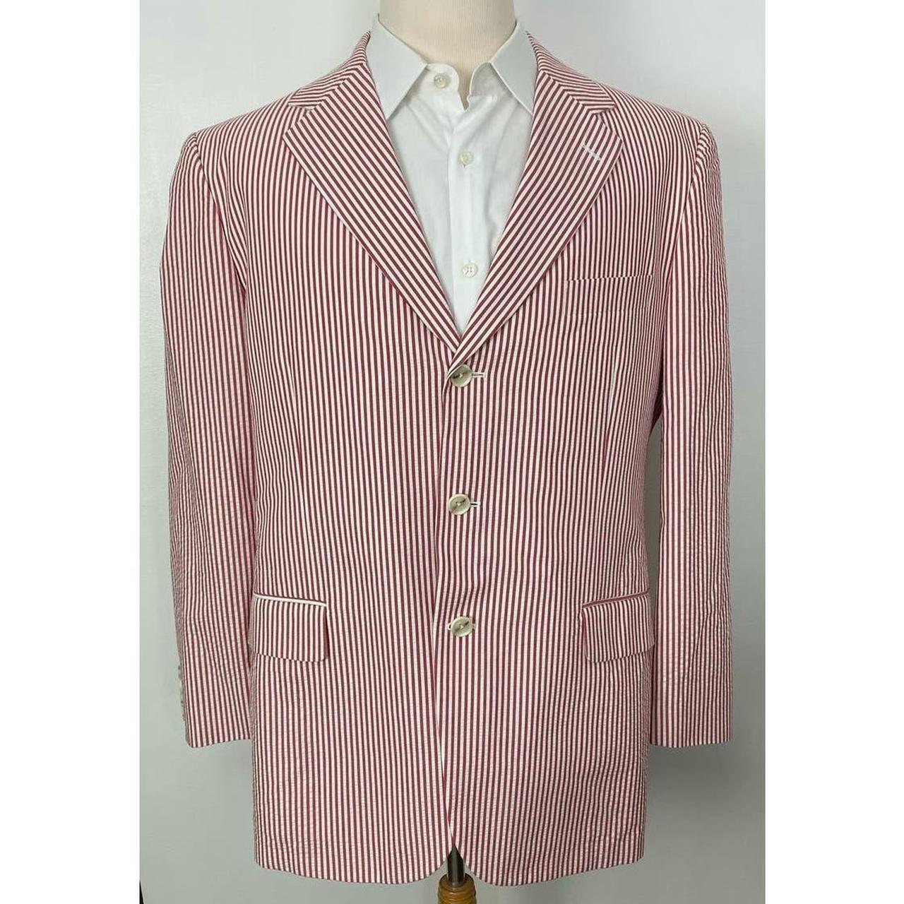 Brooks Brothers Madison 3-button seersucker blazer....