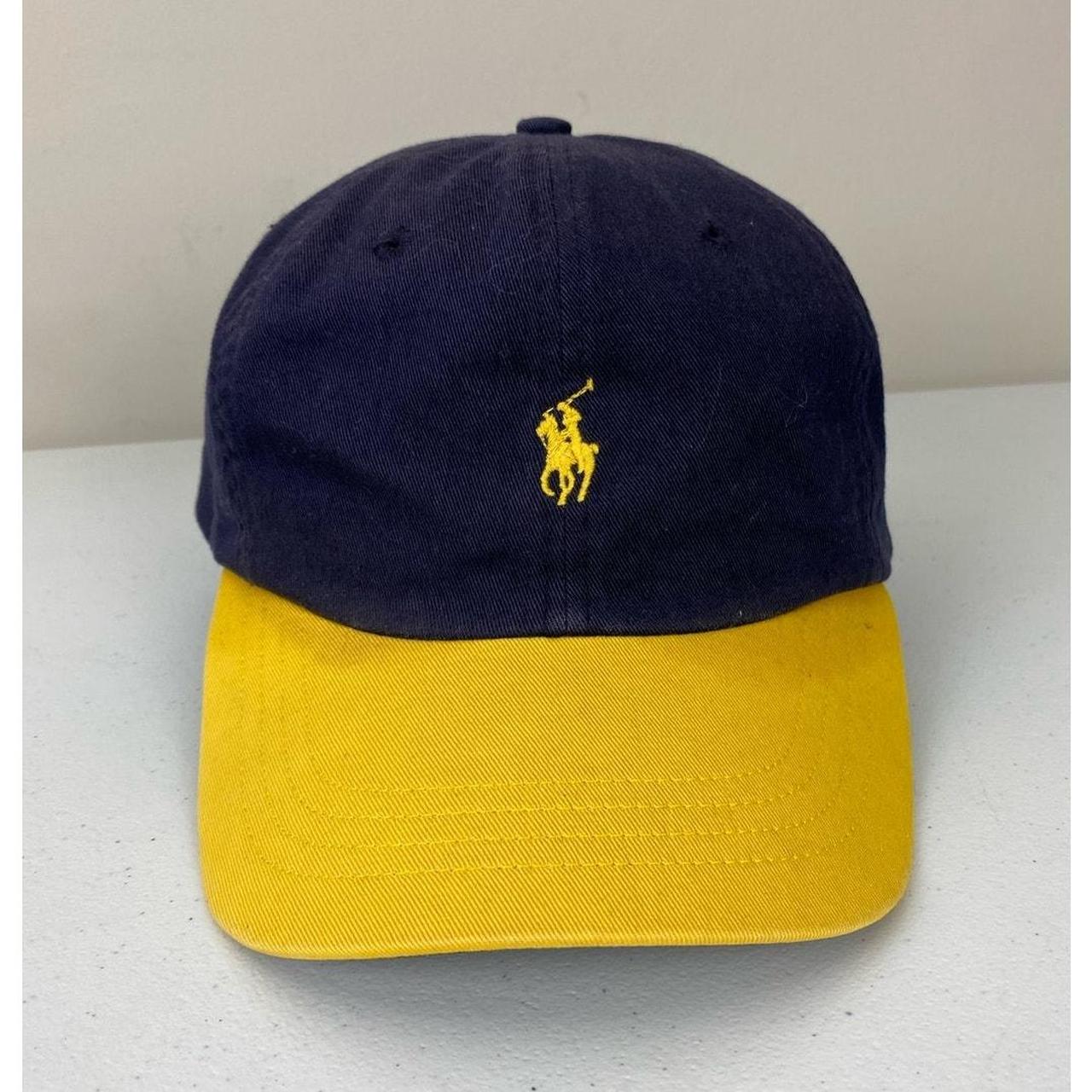 VTG Polo Ralph Lauren colorblock strapback hat. 100 Depop